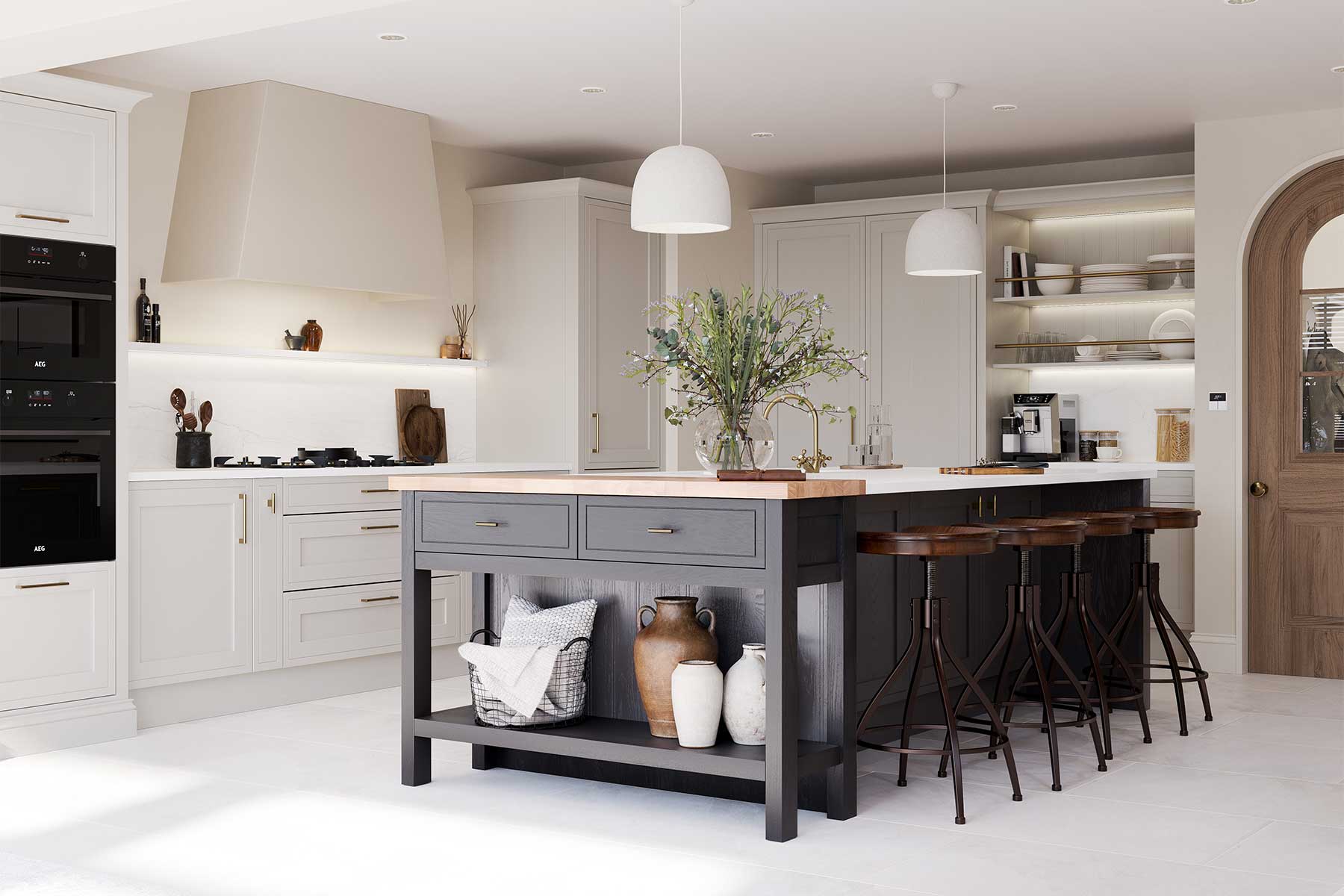 Shaker style kitchens like this example suit almost any interior style