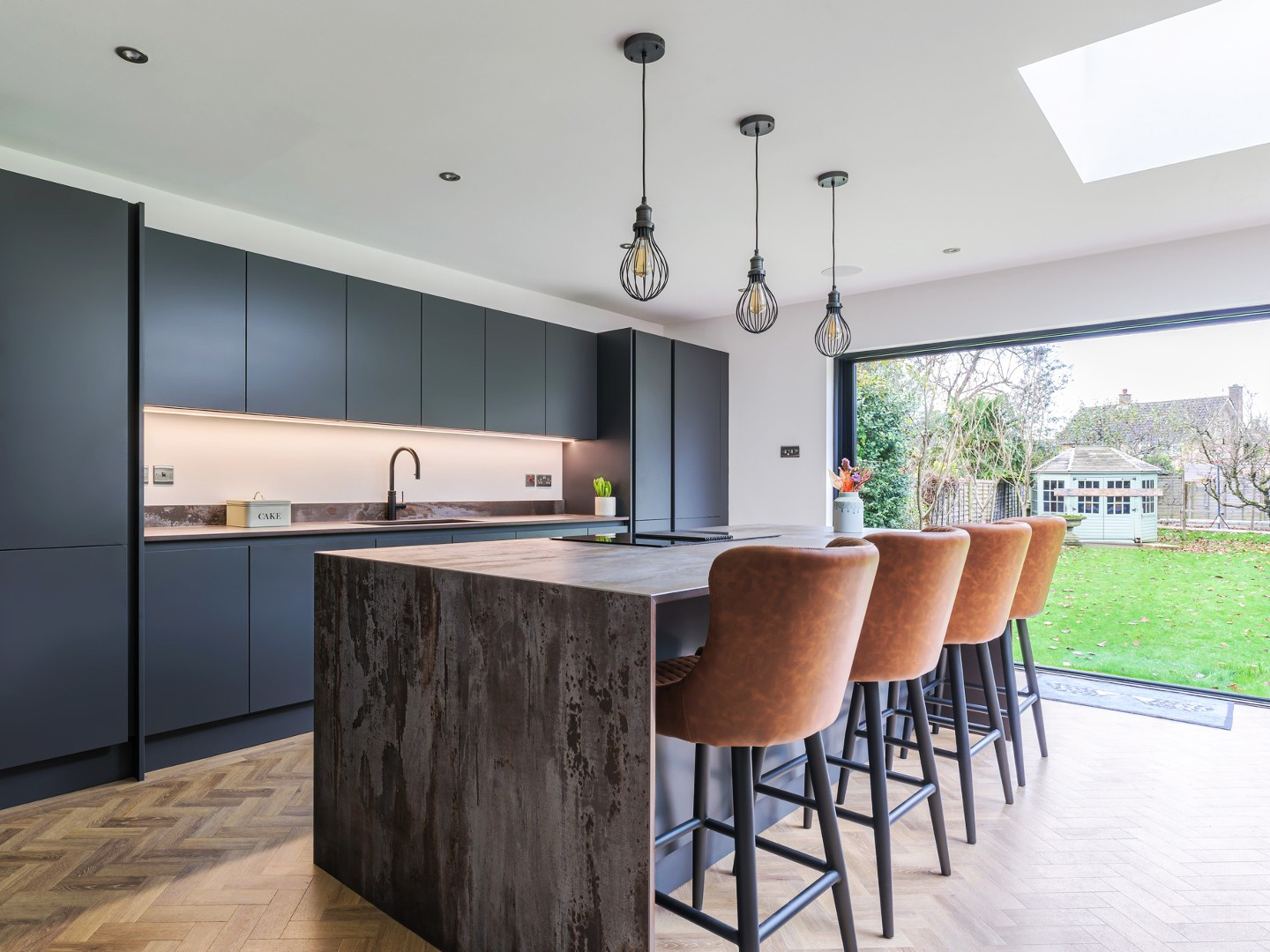 Modern Dekton Trillium kitchen island worktops