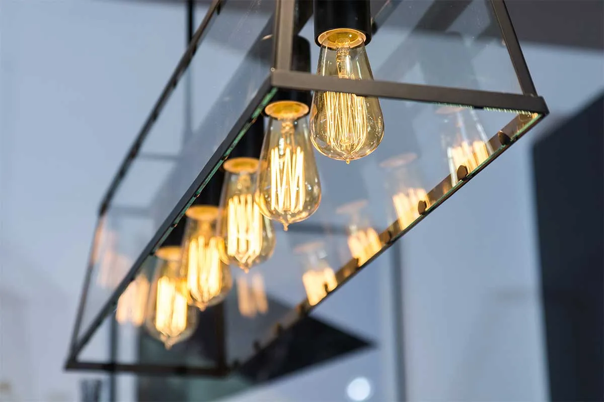Industrial style black pendant light fitting