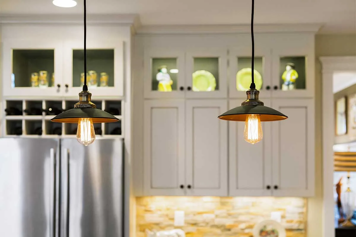 Elegant industrial style pendant kitchen lighting