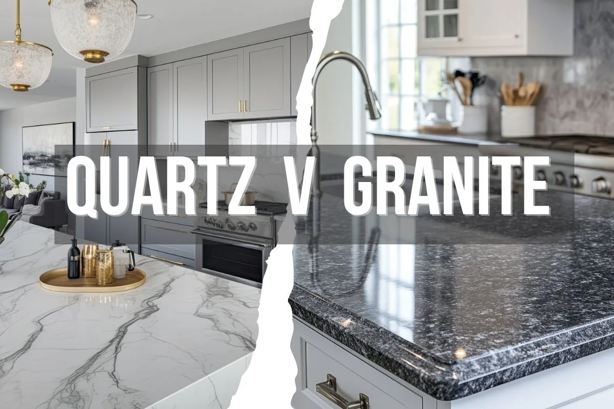Quartz v granite blog article cover image
